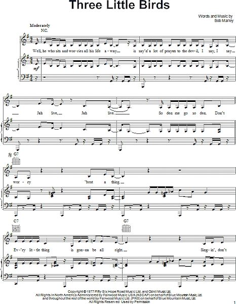 open zoom image for Three Little Birds - Piano/Vocal/Guitar, New, Main