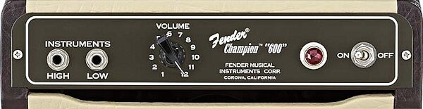 open zoom image for Fender Champion 600 Guitar Combo Amplifier (5 Watts, 1x6 in.), Panel
