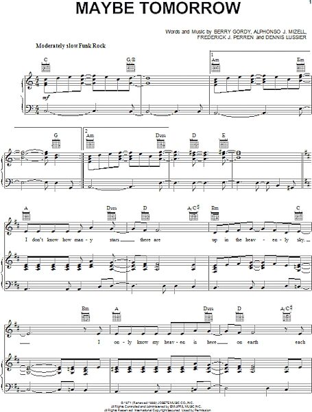 open zoom image for Maybe Tomorrow - Piano/Vocal/Guitar, New, Main