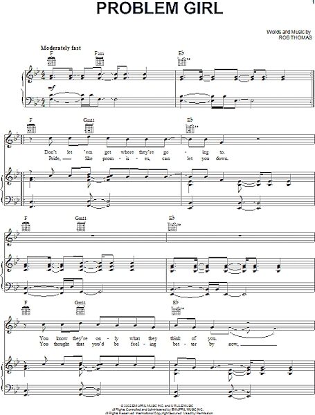 open zoom image for Problem Girl - Piano/Vocal/Guitar, New, Main