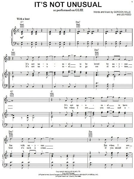 open zoom image for It's Not Unusual - Piano/Vocal/Guitar, New, Main