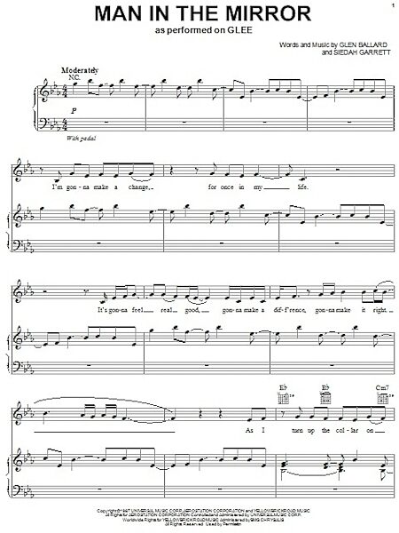 open zoom image for Man In The Mirror - Piano/Vocal/Guitar, New, Main