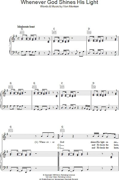 open zoom image for Whenever God Shines His Light - Piano/Vocal/Guitar, New, Main