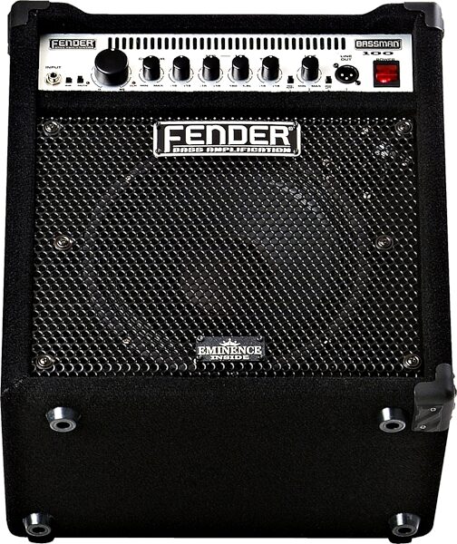 open zoom image for Fender Bassman 100 Bass Combo Amplifier (100 Watts, 1x10 in.), Tilted Front View