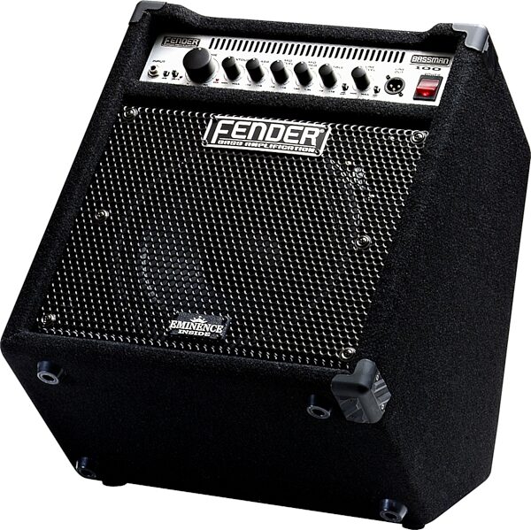 open zoom image for Fender Bassman 100 Bass Combo Amplifier (100 Watts, 1x10 in.), Tilted Right Angle View