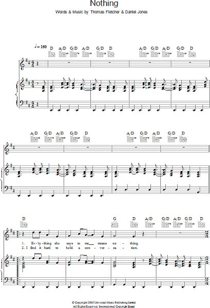 open zoom image for Nothing - Piano/Vocal/Guitar, New, Main