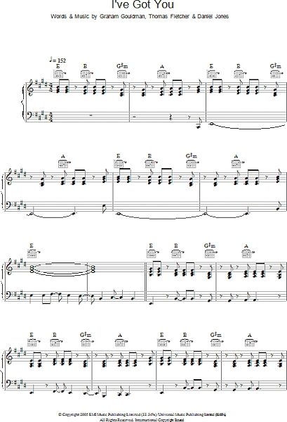 open zoom image for I've Got You - Piano/Vocal/Guitar, New, Main