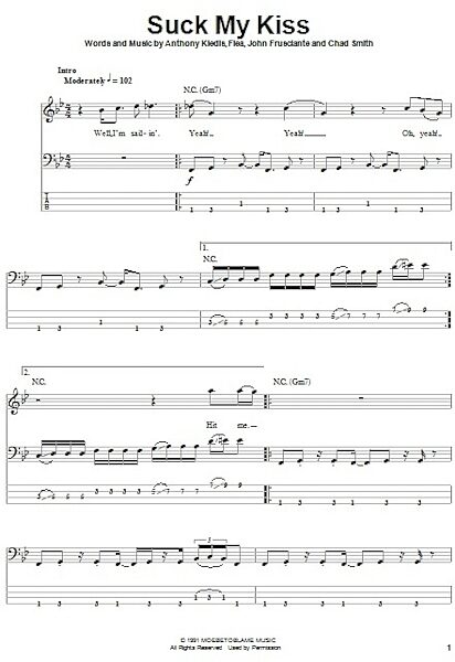 open zoom image for Suck My Kiss - Bass Tab, New, Main