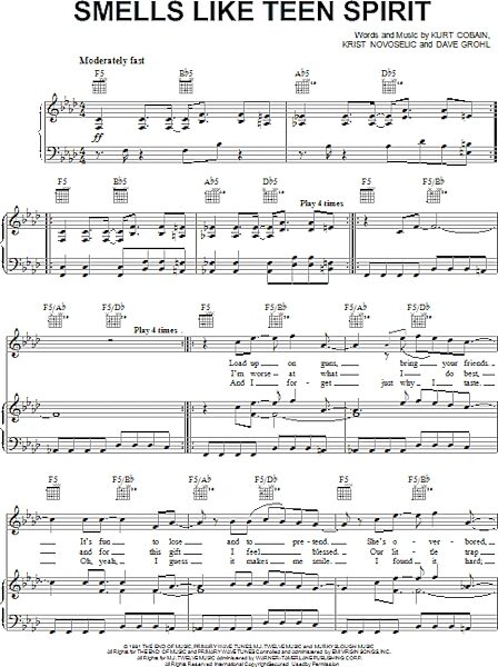 open zoom image for Smells Like Teen Spirit - Piano/Vocal/Guitar, New, Main