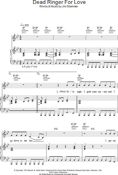 open zoom image for Dead Ringer For Love - Piano/Vocal/Guitar, New, Main