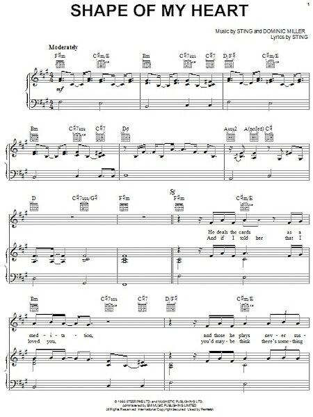 open zoom image for Shape Of My Heart - Piano/Vocal/Guitar, New, Main