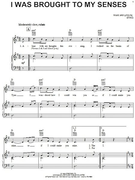 open zoom image for I Was Brought To My Senses - Piano/Vocal/Guitar, New, Main