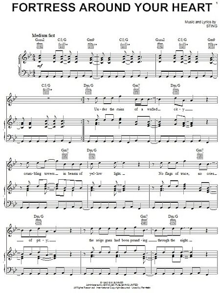 open zoom image for Fortress Around Your Heart - Piano/Vocal/Guitar, New, Main