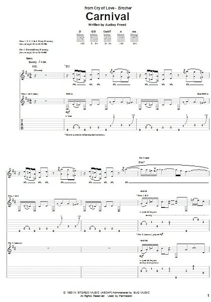open zoom image for Carnival - Guitar TAB, New, Main