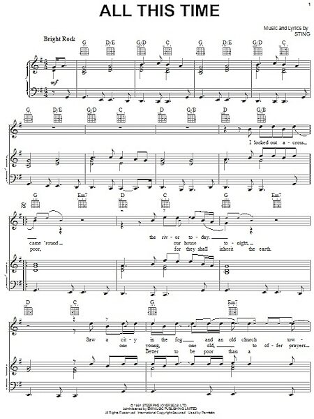 open zoom image for All This Time - Piano/Vocal/Guitar, New, Main