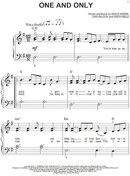 open zoom image for One And Only - Big Note Piano, New, Main