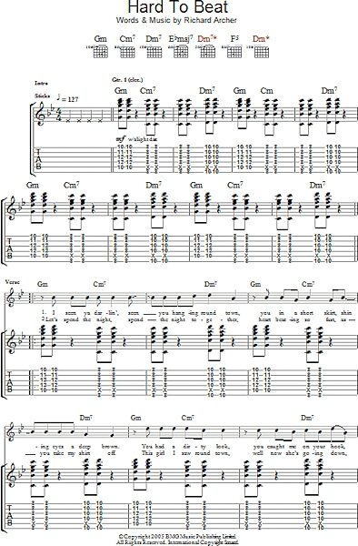 open zoom image for Hard To Beat - Guitar TAB, New, Main