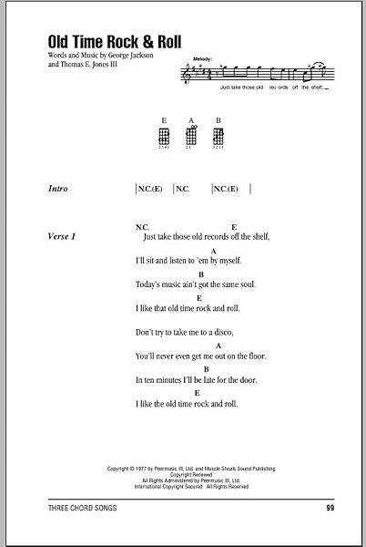 open zoom image for Old Time Rock & Roll - Ukulele Chords/Lyrics, New, Main