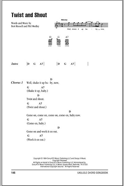 open zoom image for Twist And Shout - Ukulele Chords/Lyrics, New, Main