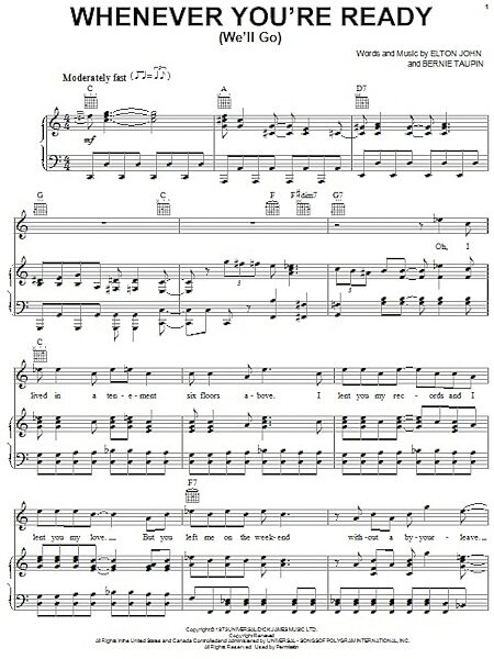 open zoom image for Whenever You're Ready (We'll Go) - Piano/Vocal/Guitar, New, Main