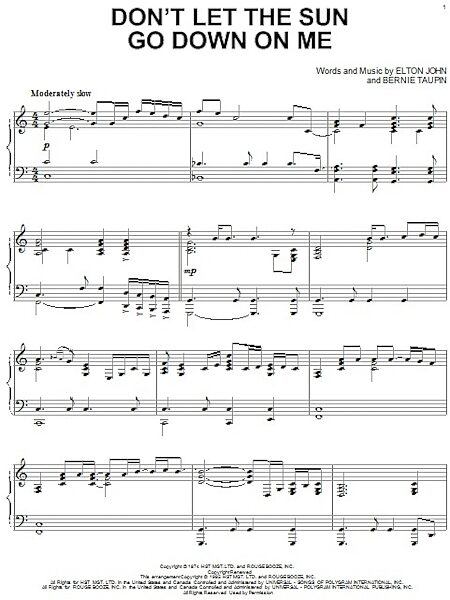 open zoom image for Don't Let The Sun Go Down On Me - Piano Solo, New, Main