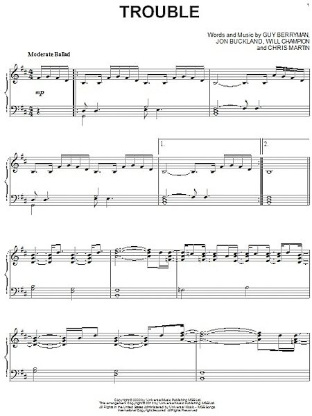 open zoom image for Trouble - Piano Solo, New, Main