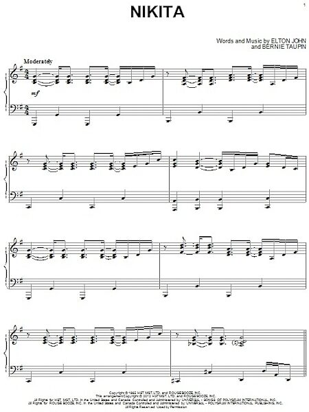 open zoom image for Nikita - Piano Solo, New, Main