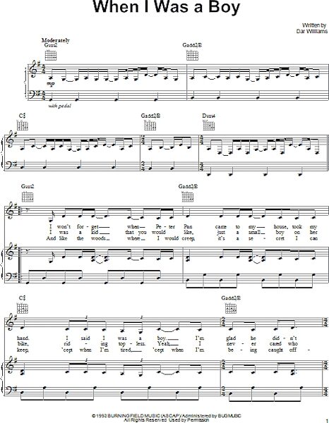 open zoom image for When I Was A Boy - Piano/Vocal/Guitar, New, Main