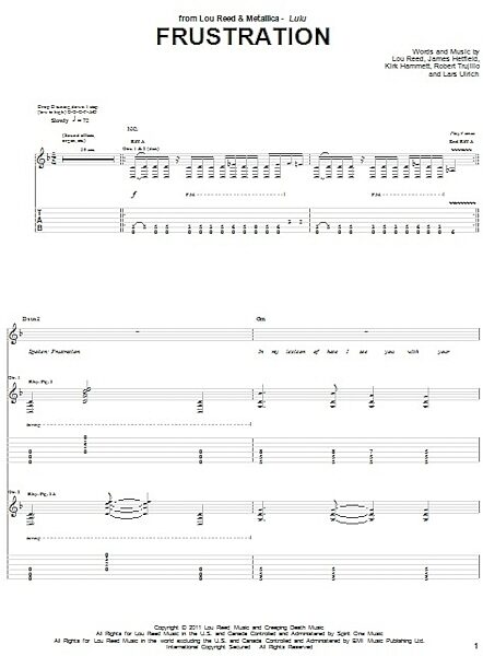 open zoom image for Frustration - Guitar TAB, New, Main
