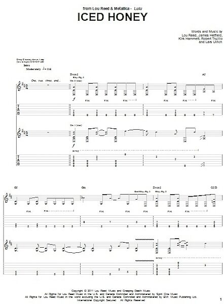 open zoom image for Iced Honey - Guitar TAB, New, Main