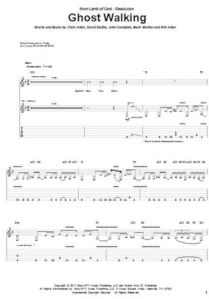 open zoom image for Ghost Walking - Guitar TAB, New, Main