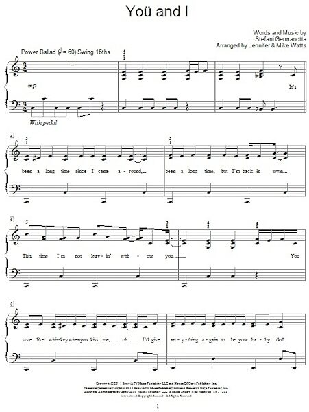 open zoom image for You And I - Elementary Piano, New, Main