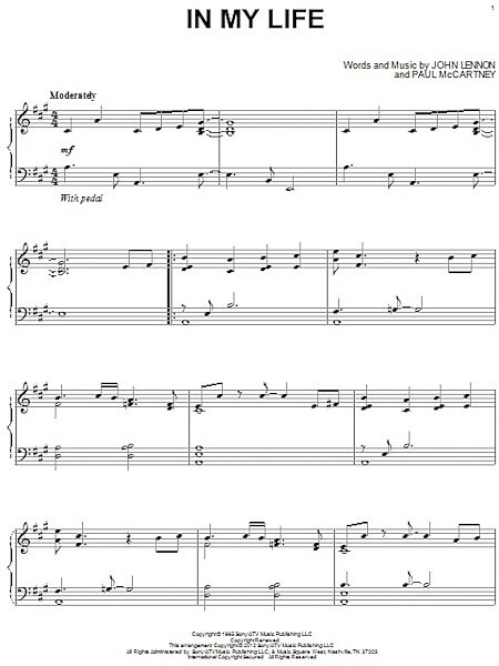 open zoom image for In My Life - Piano Solo, New, Main