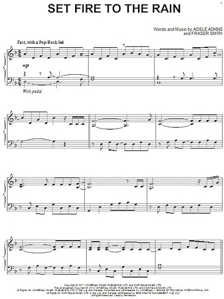 open zoom image for Set Fire To The Rain - Piano Solo, New, Main