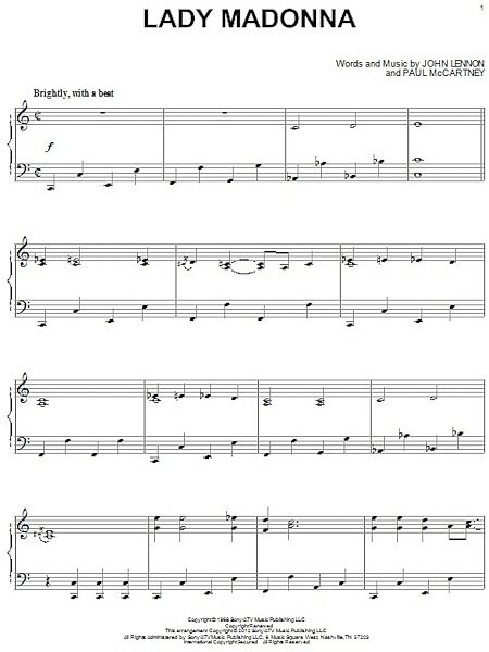 open zoom image for Lady Madonna - Piano Solo, New, Main