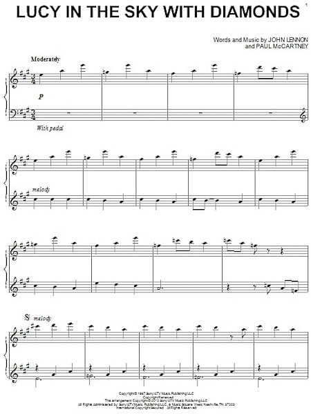 open zoom image for Lucy In The Sky With Diamonds - Piano Solo, New, Main