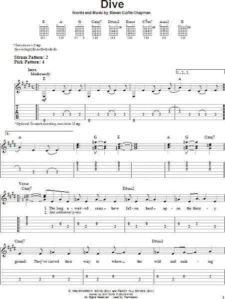 open zoom image for Dive - Easy Guitar with TAB, New, Main