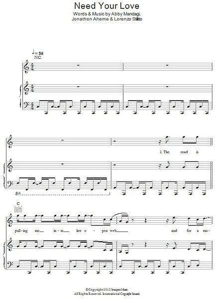 open zoom image for Need Your Love - Piano/Vocal/Guitar, New, Main