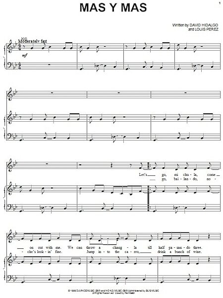 open zoom image for Mas Y Mas - Piano/Vocal/Guitar, New, Main