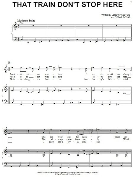 open zoom image for That Train Don't Stop Here - Piano/Vocal/Guitar, New, Main