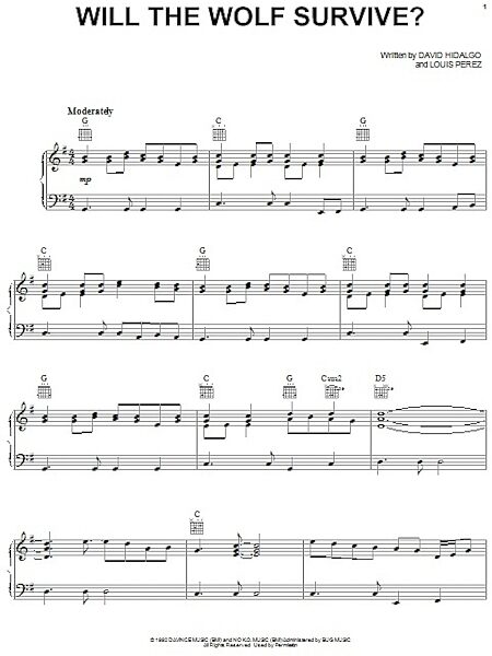 open zoom image for Will The Wolf Survive? - Piano/Vocal/Guitar, New, Main