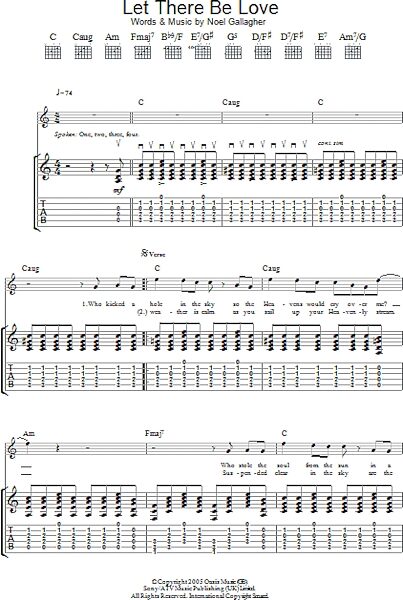 open zoom image for Let There Be Love - Guitar TAB, New, Main
