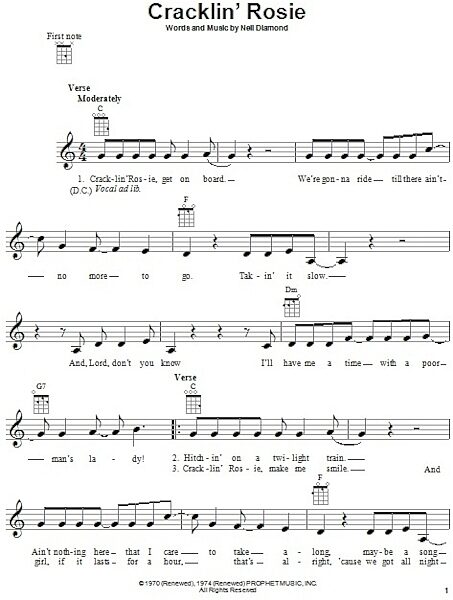 open zoom image for Cracklin' Rosie - Ukulele, New, Main