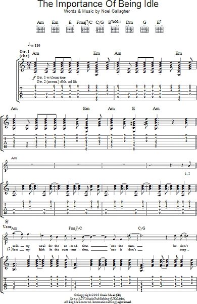 open zoom image for The Importance Of Being Idle - Guitar TAB, New, Main