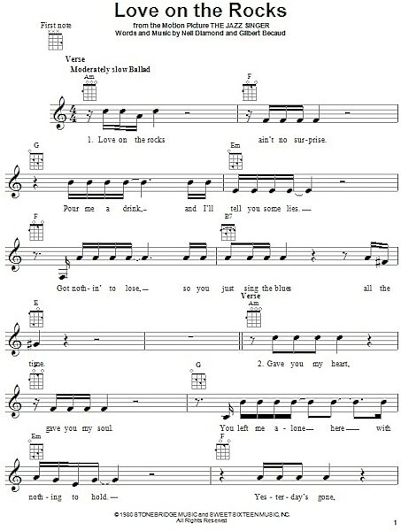 open zoom image for Love On The Rocks - Ukulele, New, Main