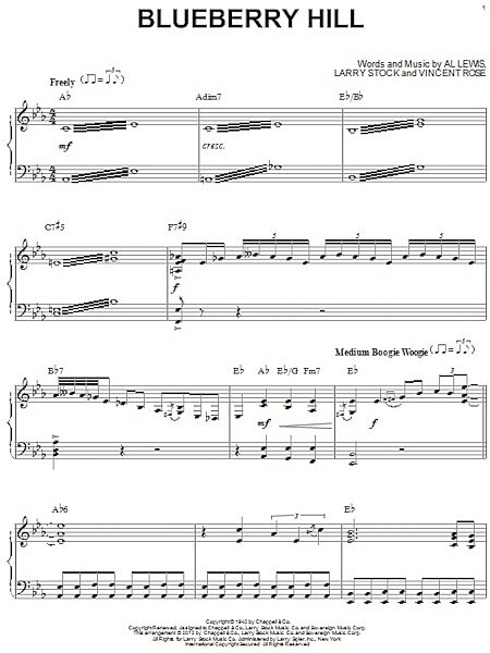 open zoom image for Blueberry Hill - Piano Solo, New, Main