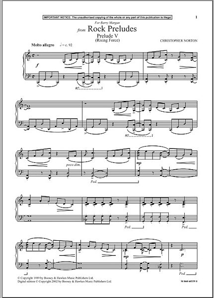 open zoom image for Prelude V (Rising Force) (from Rock Preludes) - Piano Solo, New, Main