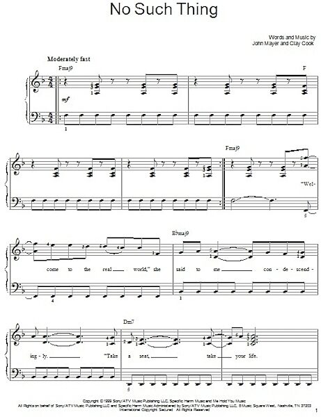 open zoom image for No Such Thing - Easy Piano, New, Main