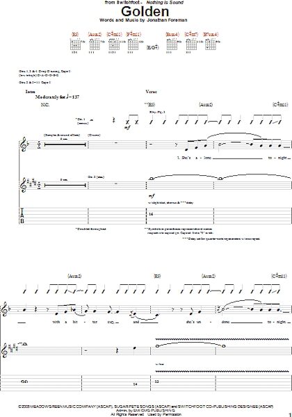 open zoom image for Golden - Guitar TAB, New, Main