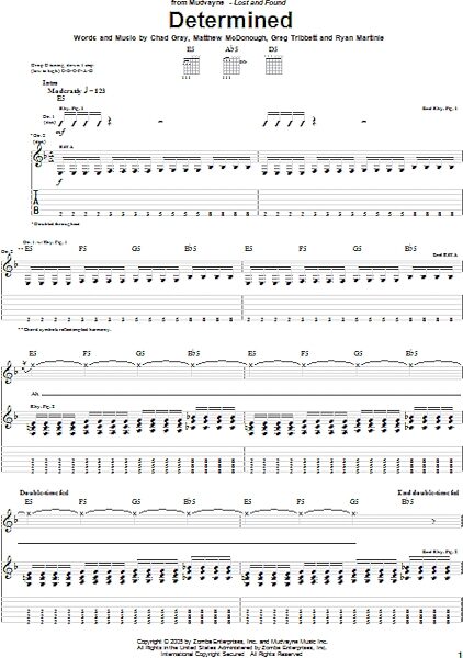 open zoom image for Determined - Guitar TAB, New, Main